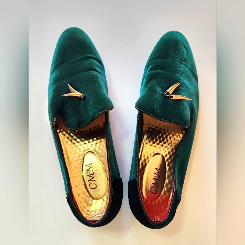 CMM men's velvet smoking loafers size 13 in pristine condition